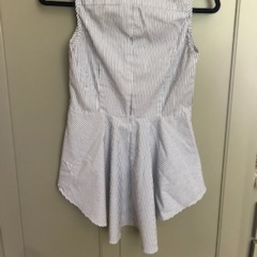 INTERMIX Striped Peplum Buttoned Blouse - Picture 7 of 9
